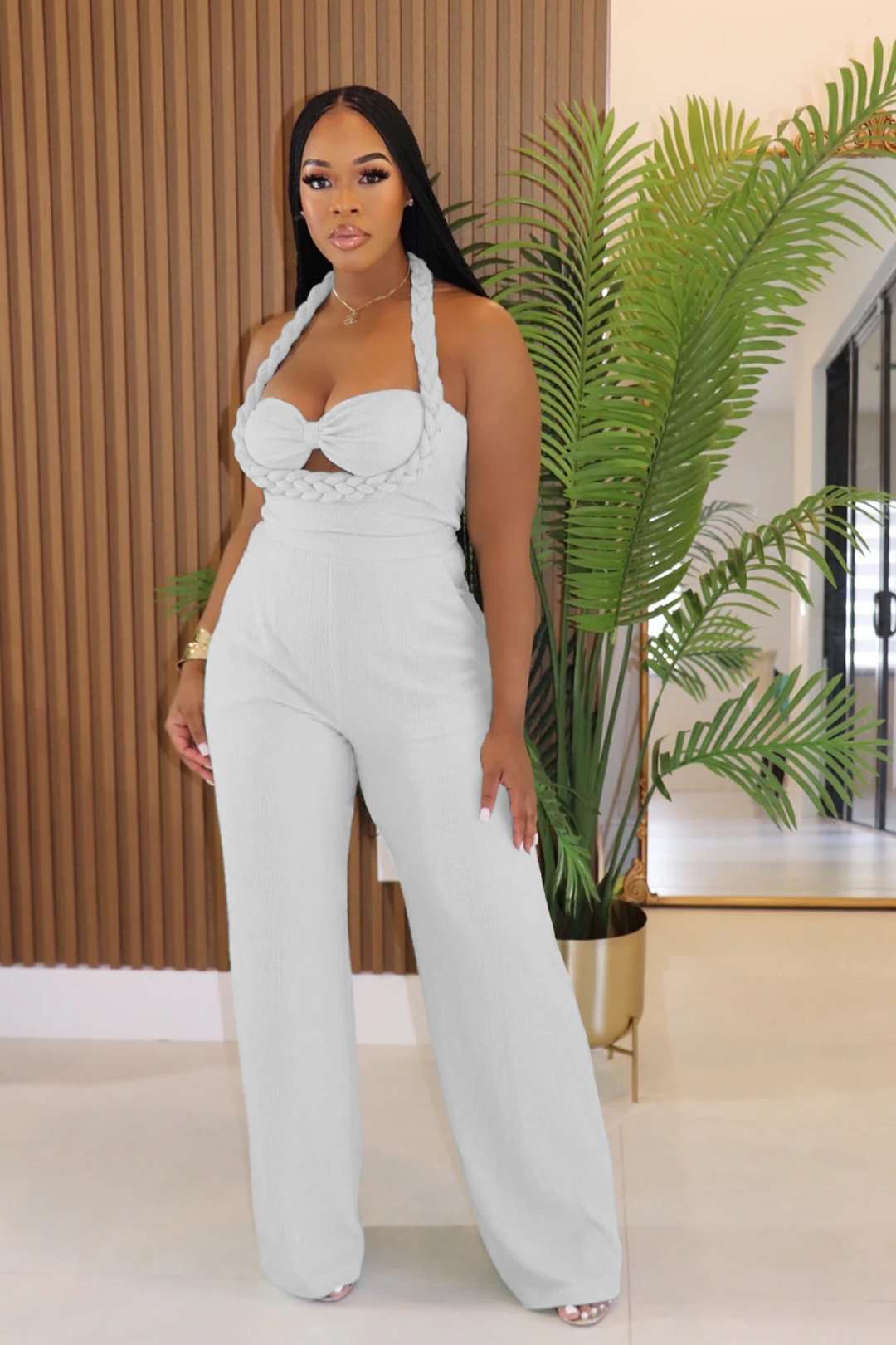 Halter Wide-Leg Jumpsuit image 1