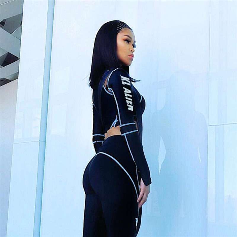 Crop Top Shirt Seamless Legging Workout Set image 2