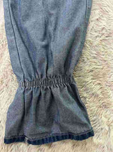 Cropped Contrast Denim Set image 2