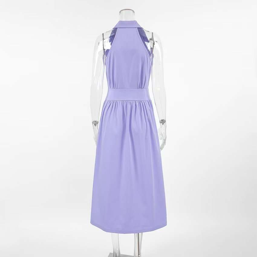 Sleeveless Button-Down Midi Dress image 4