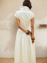 Button-Front Maxi Dress with Belt image 2