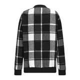 Stylish Plaid Bomber Jacket image 5