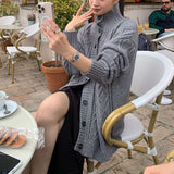 Cable Knit Turtleneck Cardigan image 5