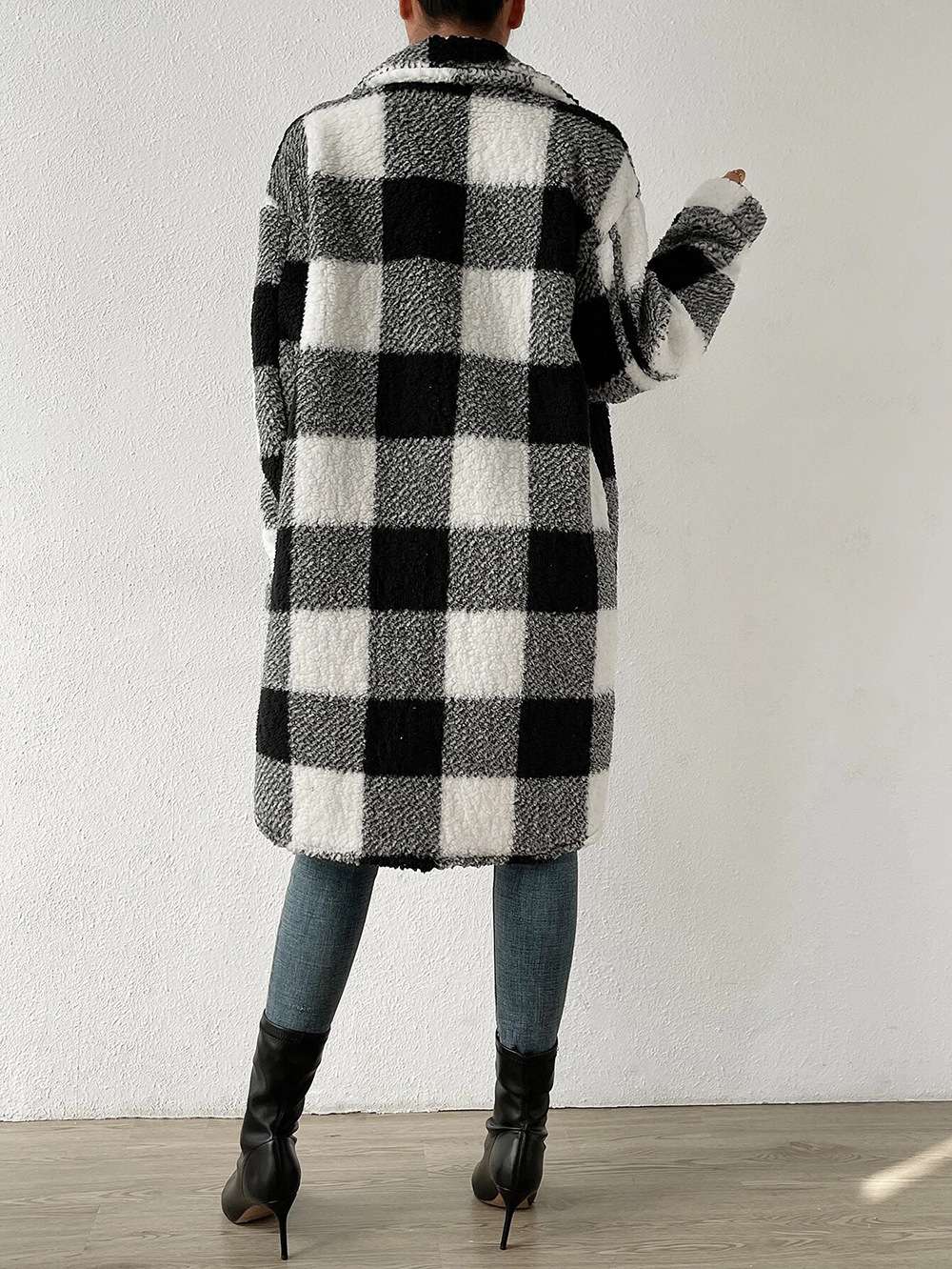 Plaid Sherpa Coat image 2