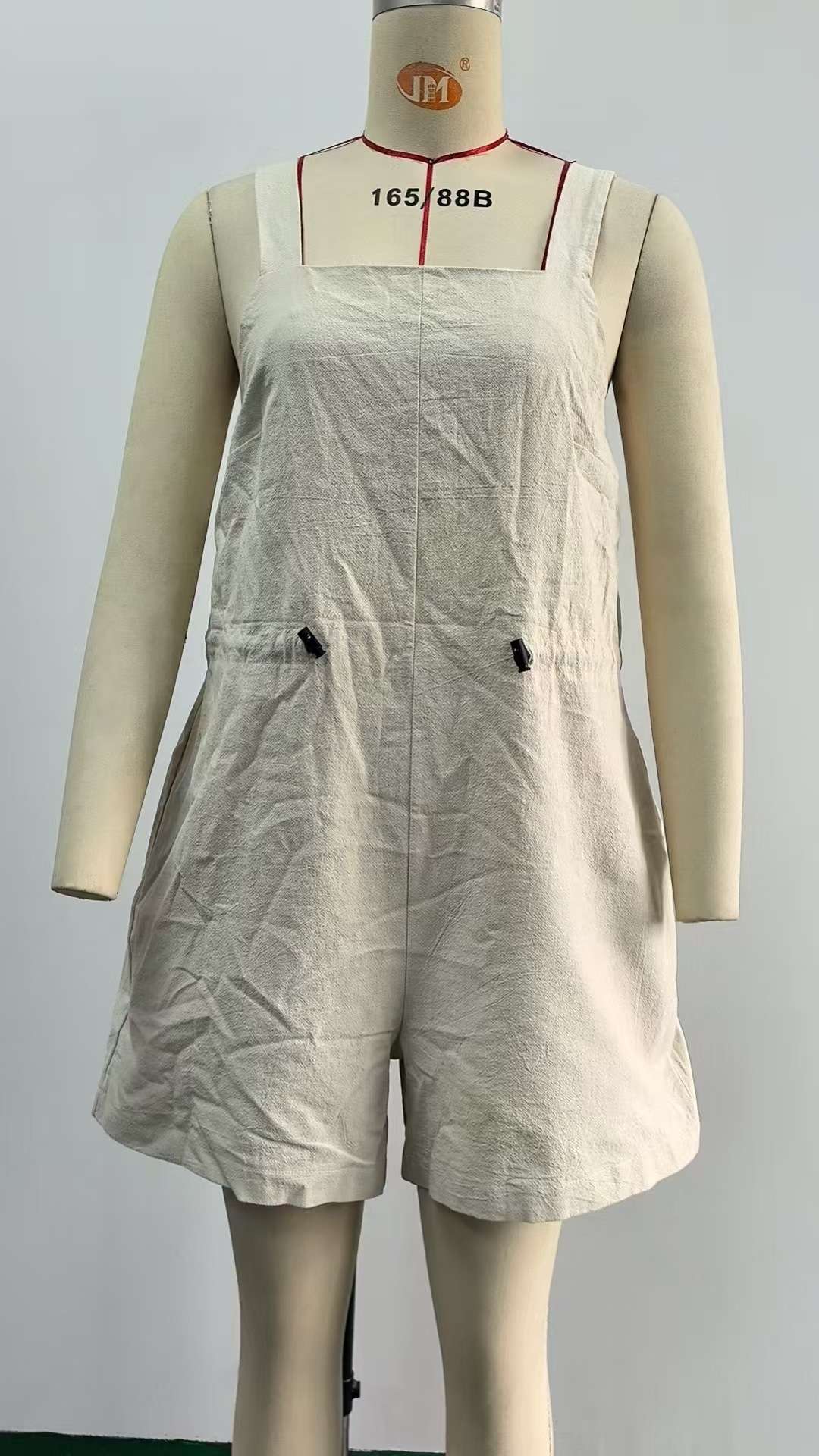 Casual Sleeveless Drawstring Romper image 3
