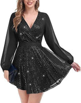 Long Sleeves Loose Fitting Short Party Dress image 1