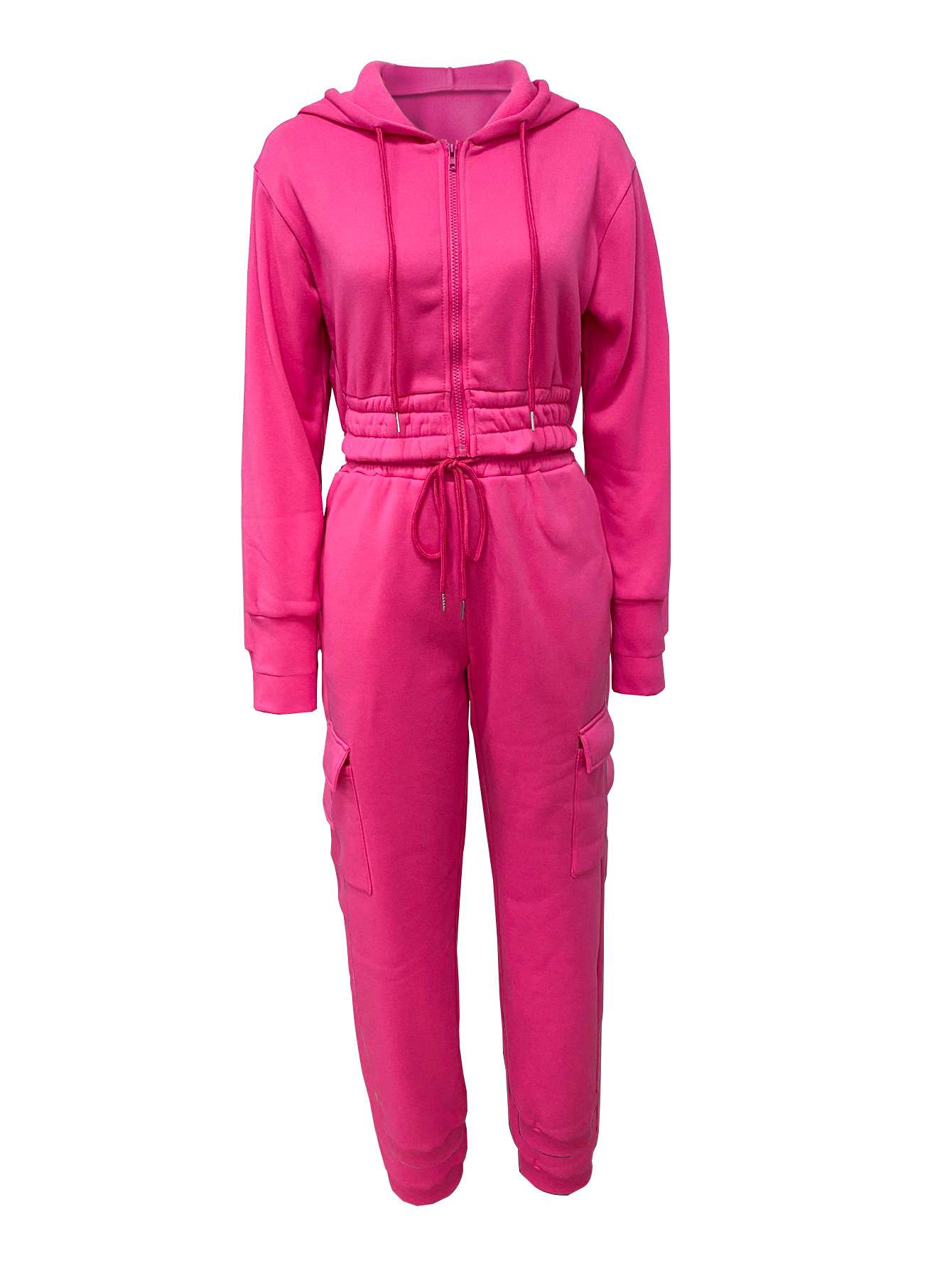 Vibrant Cropped Hoodie & Jogger Set image 3