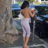 Chic Animal Print Cut-Out Bodysuit image 2