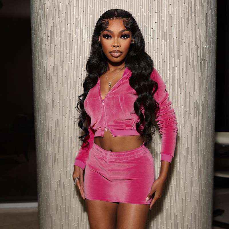 Hoodie and Skirt Lounge Set image 0