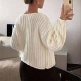 Chunky Knit Cardigan with Gold Buttons image 6