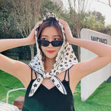 Monochrome Floral Print Scarf image 1