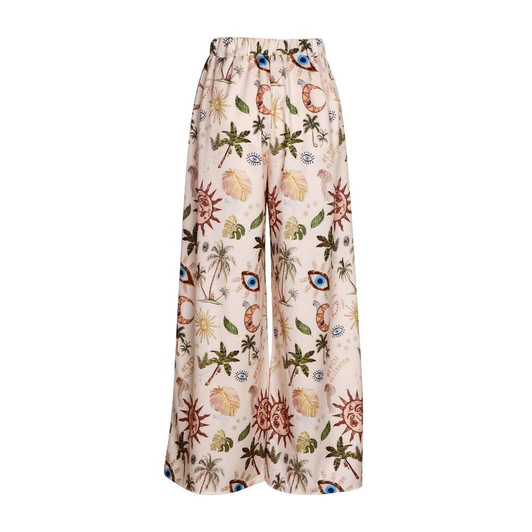 Print Wide-Leg Palazzo Pants image 2