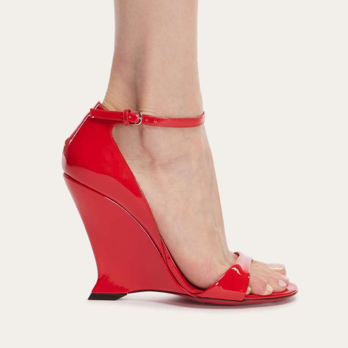 Peep-Toe Wedge Sandals image 1