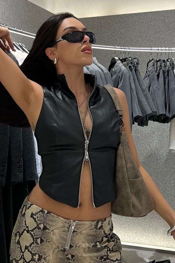 PU Solid High Neck Top image 0