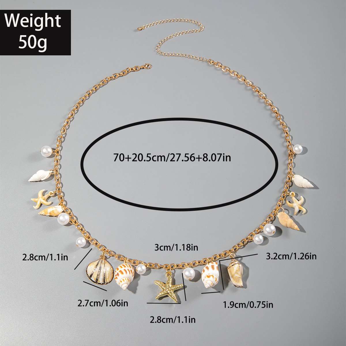 Beach Shell & Pearl Charm Waist Chain image 3