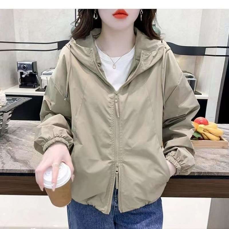 Hooded Zipper Thin Jackets image 1