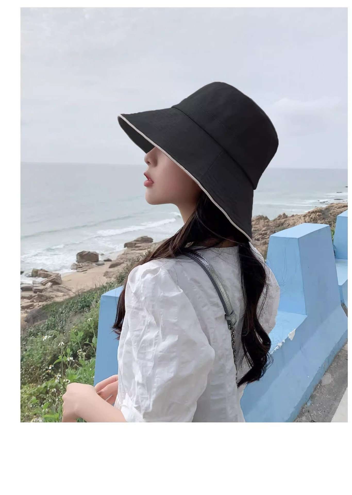 Wide-Brim Bucket Hat