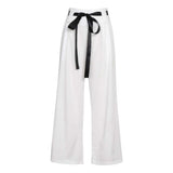 Wide-Leg Trousers with Belt image 4