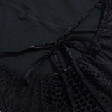 Asymmetrical neckline with scarf neck-tie Mini Dress image 6