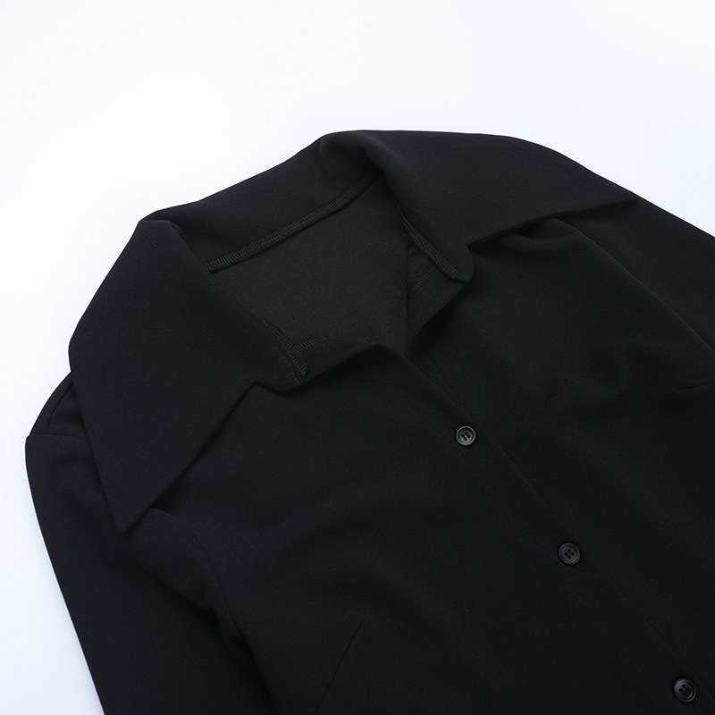 Classic Black Button-Down Dress image 3