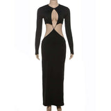 Sultry Black Cutout Evening Dress image 2