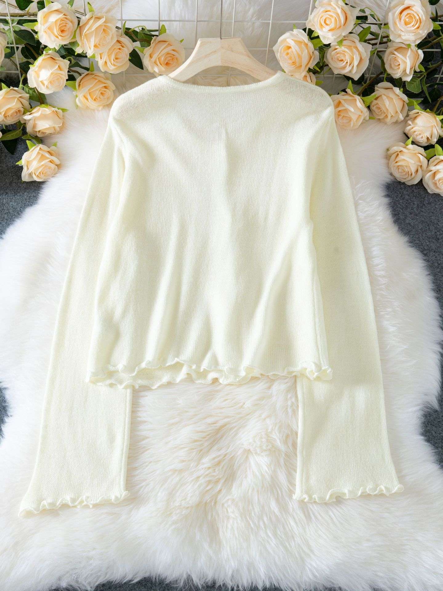 Elegant Cardigan with Floral Embellishments image 3