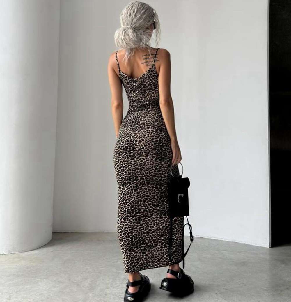 Leopard Print Maxi Dress image 6
