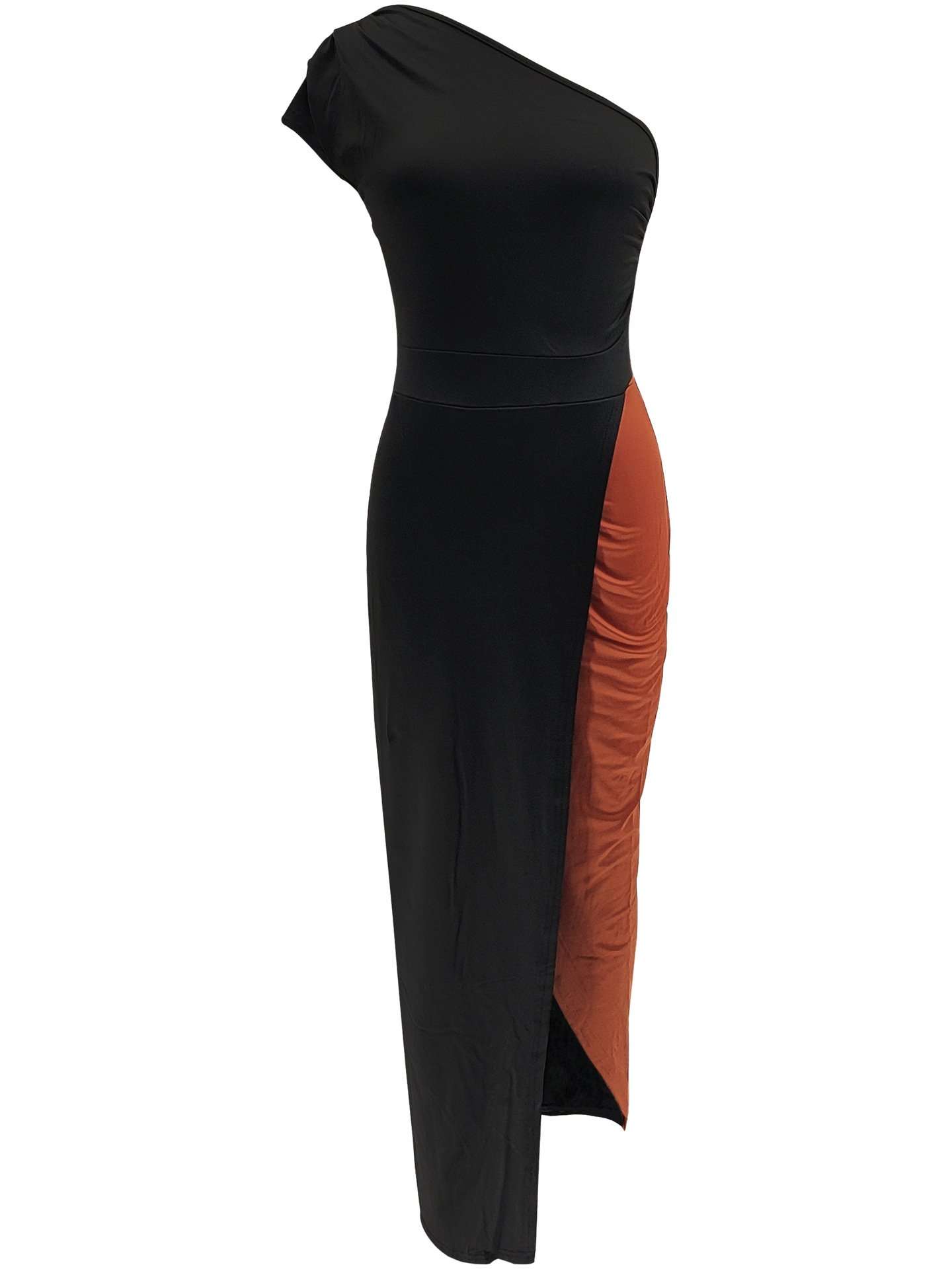 Elegant Two-Tone One-Shoulder Evening Gown image 3