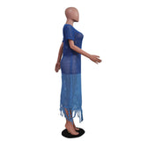 Ocean Breeze Crochet Maxi Dress image 4