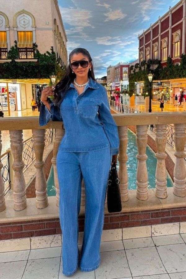 DENIM STYLE CO-ORD SET image 5