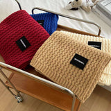 Solid Knitted Warn Winter Scarf image 1