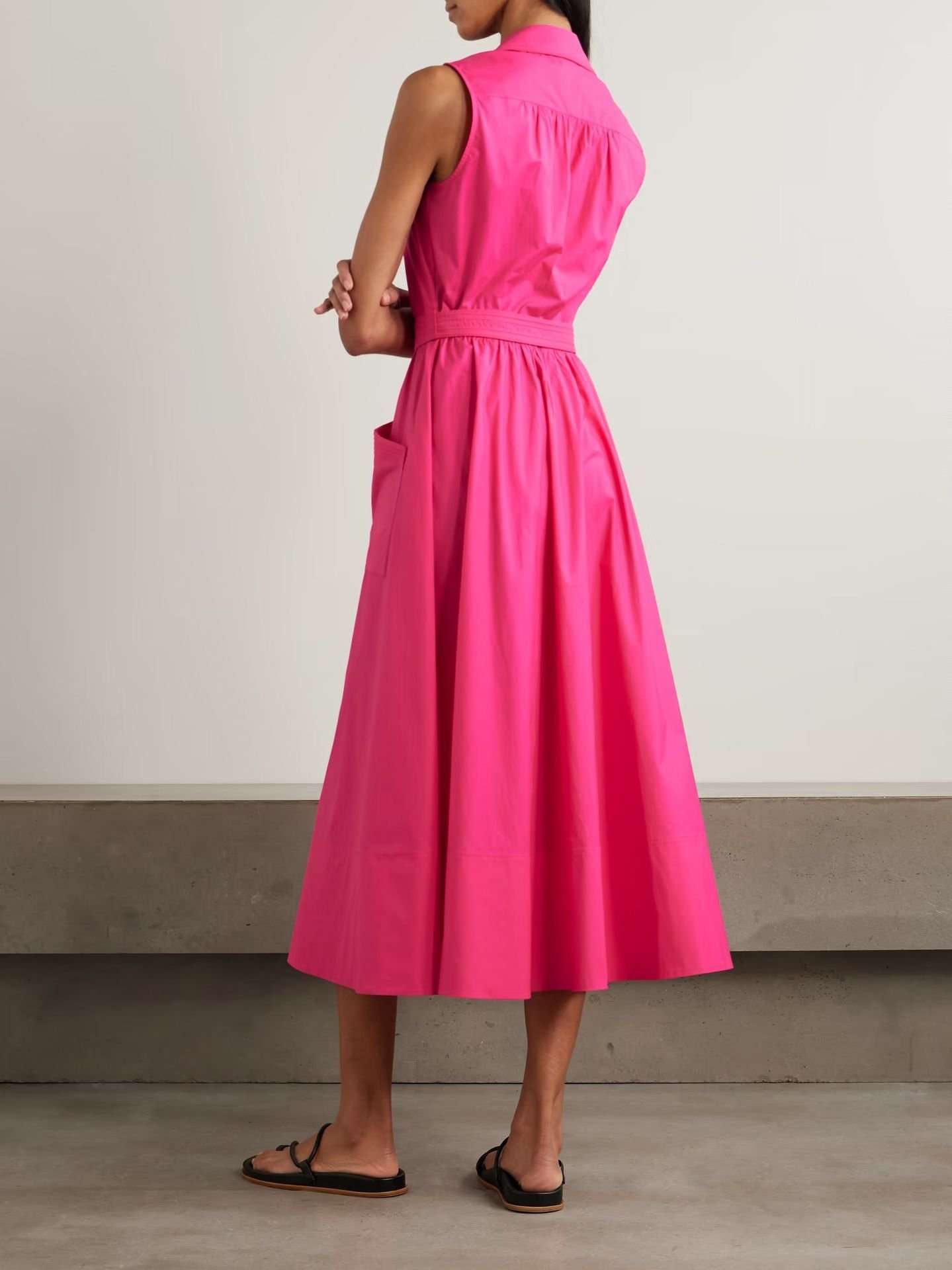 Button-Front Midi Dress image 4