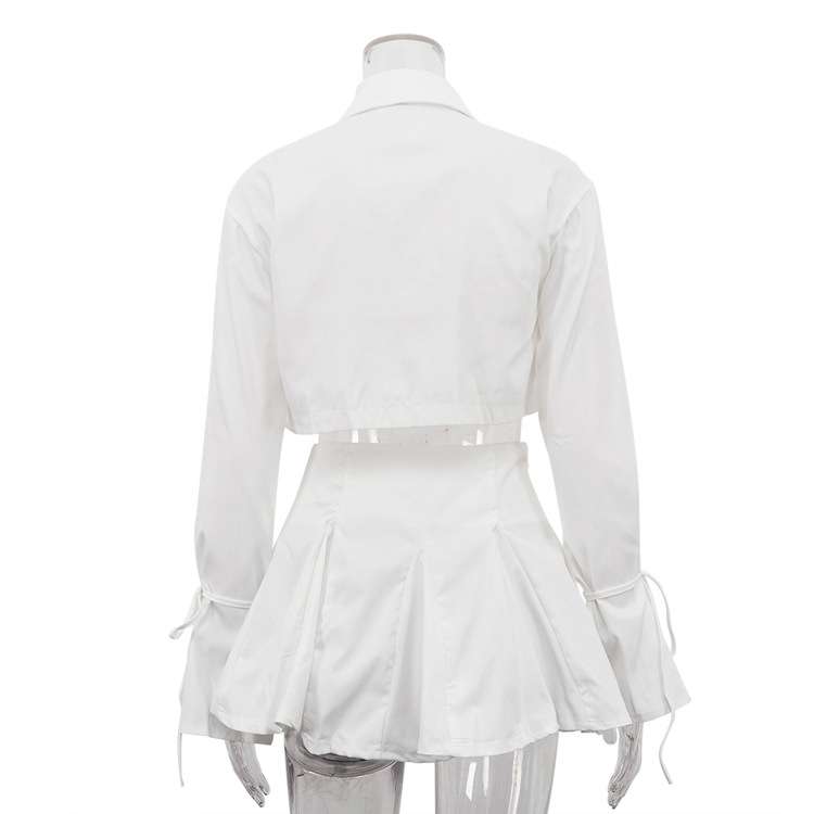 Cropped Shirt and Flared Mini Skirt Set image 4