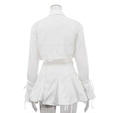 Cropped Shirt and Flared Mini Skirt Set image 4