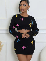 Cropped Top and Skirt Set image 3