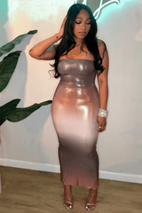 Ethereal Glow Ombre Tube Dress image 1