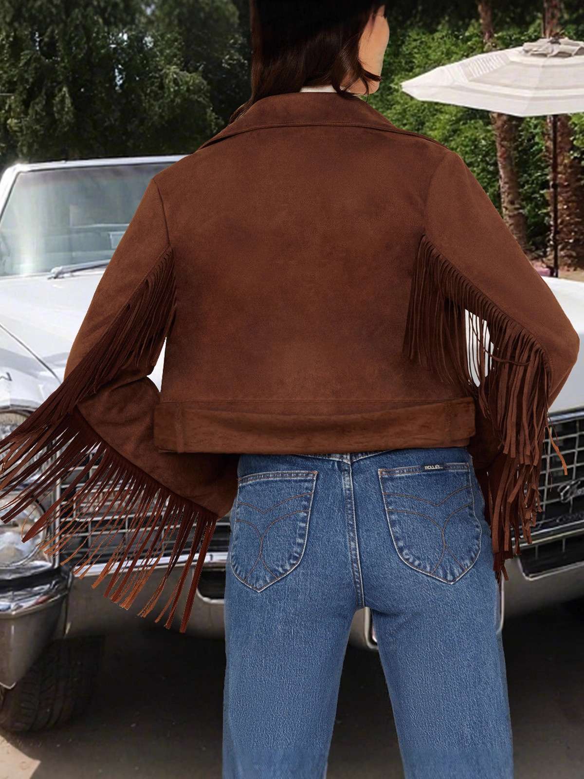 Fringe Detail Cropped Jacket image 4