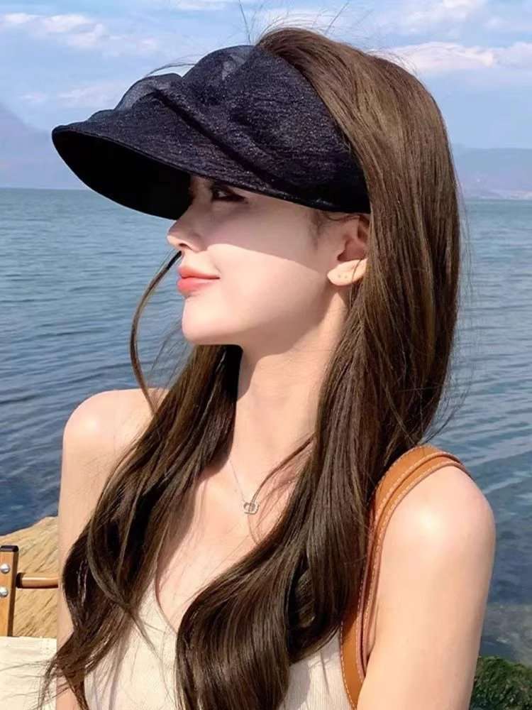 Elegant  Visor Hat with Wide Brim image 0