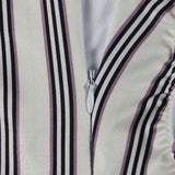 Asymmetrical Cutout Striped One-Sleeve Jumpsuit image 5