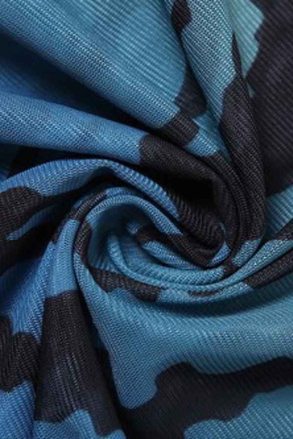 Sexy 3D Print See-Through Mesh Long Sleeve Maxi Dress image 7