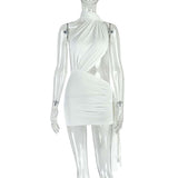 Chic White Asymmetric Dress image 4