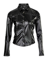 Studded Faux Leather Statement Jacket image 2