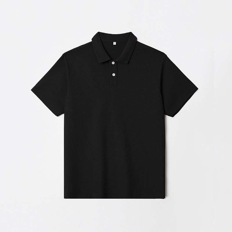 Classic Solid Polo Shirt - M, Black image