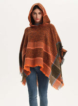 Fashion Shawl for women, striped, with Hood image 1