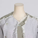 Irregular Length Long Sleeves Burr Blazer image 1