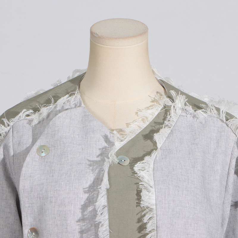 Irregular Length Long Sleeves Burr Blazer image 1