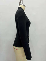 Long Sleeve Top with Decorative Buttons image 5