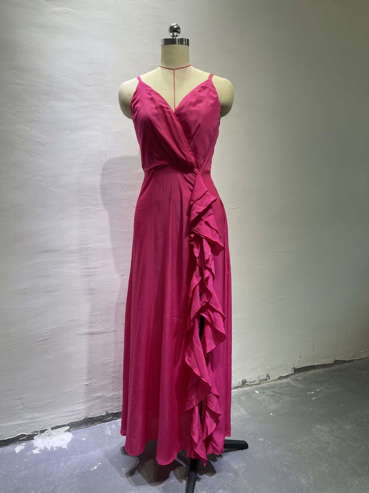 Ruffled High-Slit Gown image 2