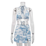 3-Piece Set Bralette, Mini Skirt & Oversized Shirt image 2