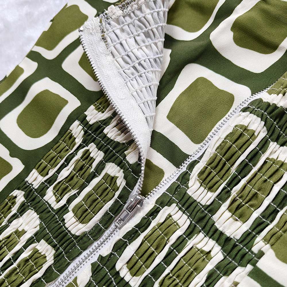 Green Geometric Print Camisole Top image 3